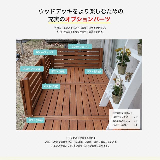 ユニット式デッキ縁台