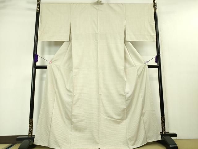 平和屋本店■極上　お召　格子　象牙色地　逸品　未使用　DZAA5562kh5 平和屋本店□極上 お召 格子 象牙色地 逸品 未使用 DZAA5562kh5 - メルカリ