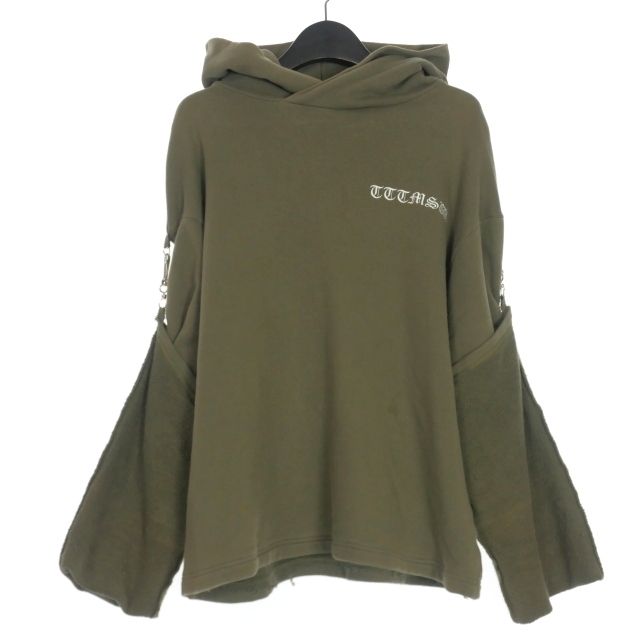 ティー TTT_MSW 16AW プルオーバーフーディ パーカー M カーキ TTT-16AW-TOP005