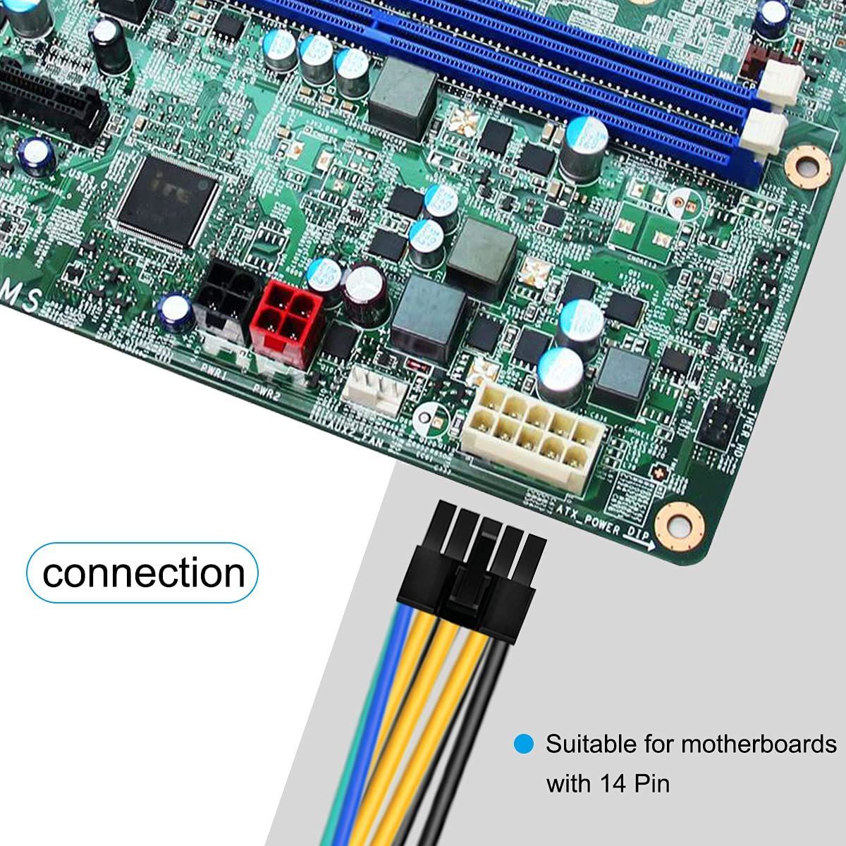 Xiatiaosann 24ピンから10ピンATX PSU電源ケーブル、24ピンメスから10ピンオスATX電源アダプターコネクター、Lenovo IBMマザーボード30cm  12インチ、2個 - メルカリ