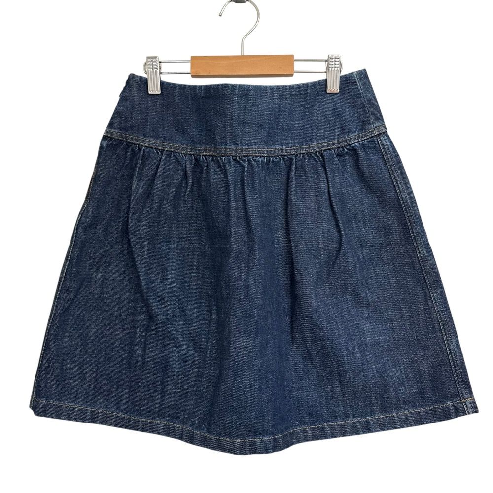 PRADA プラダ デニム ミニスカート 38 インディゴブルー レディース 古着