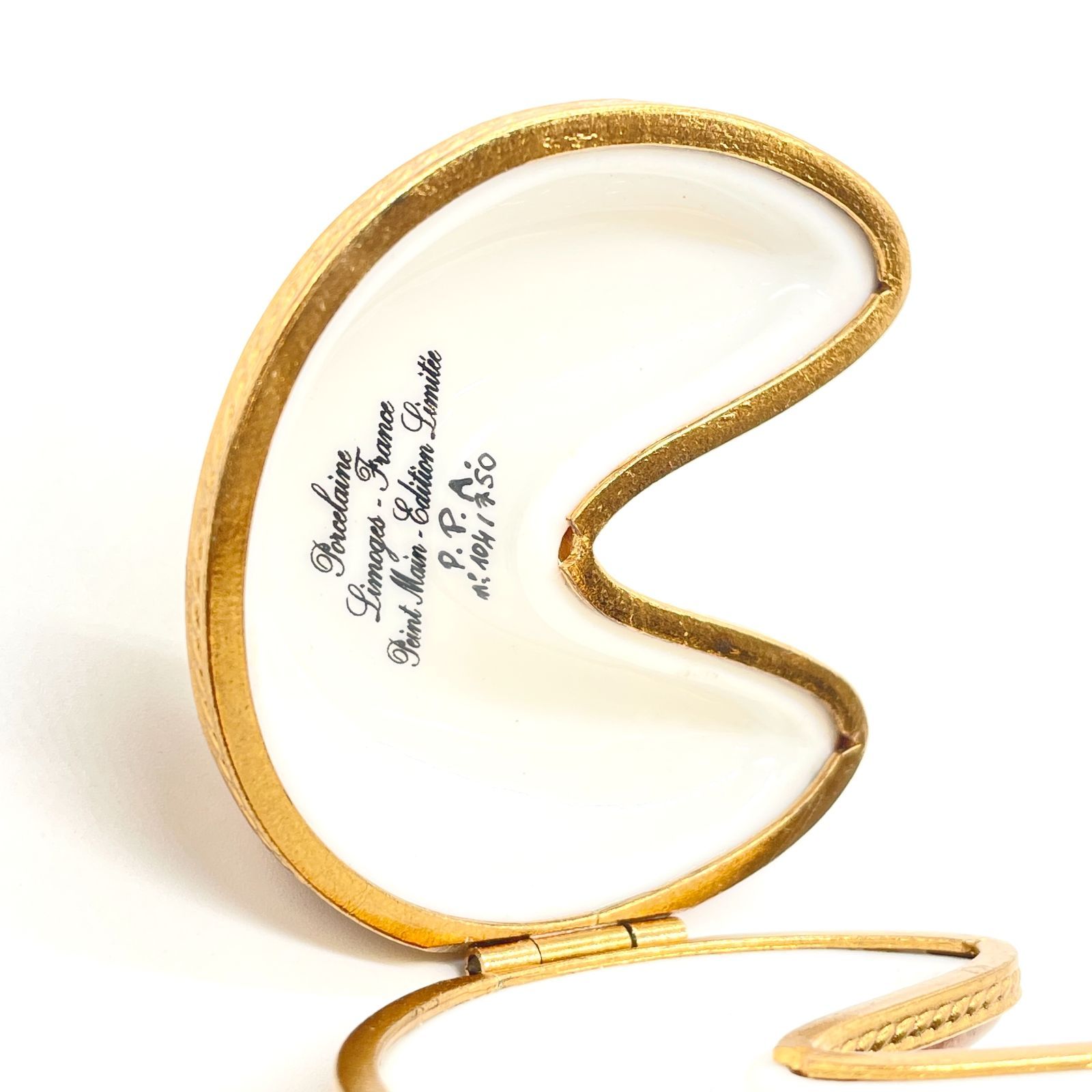 ★リモージュ★ レモン ハンドペイント トリンケット ボックス サイン入り LIMOGES リモージュボックス フランス エナメル ハンドペイント 小物