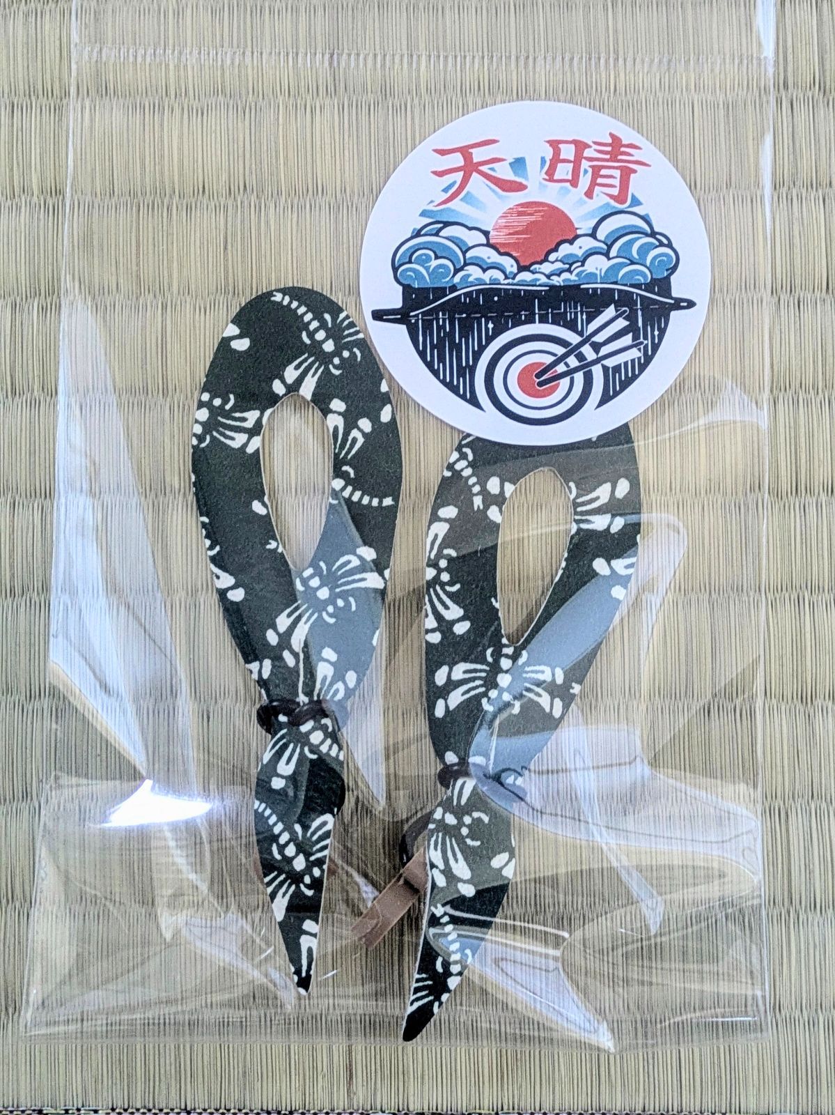 【弓道】 弦を弓に留める物 「弦留め大郎」 緑 トンボ柄　2個入り