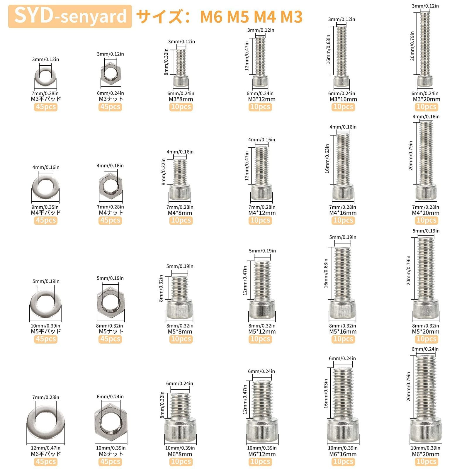 楽天ランキング1位獲得】Senyard 六角ボルト 錆びない 楽天ランキング1位獲得】Senyard 六角ボルト 錆びない