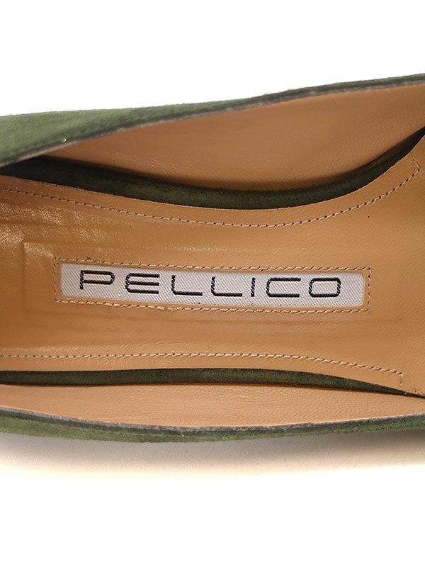 PELLICO ペリーコ ポインテッドトゥチャンキーヒールスウェード