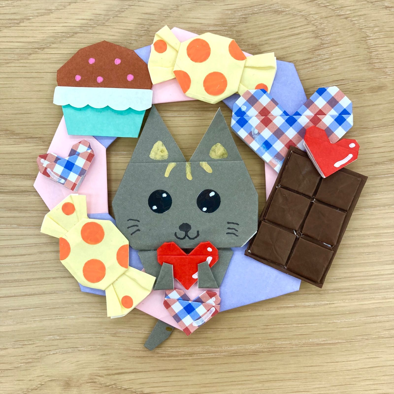 バレンタイン🍫💓折り紙リース《3個1セット》 - メルカリ