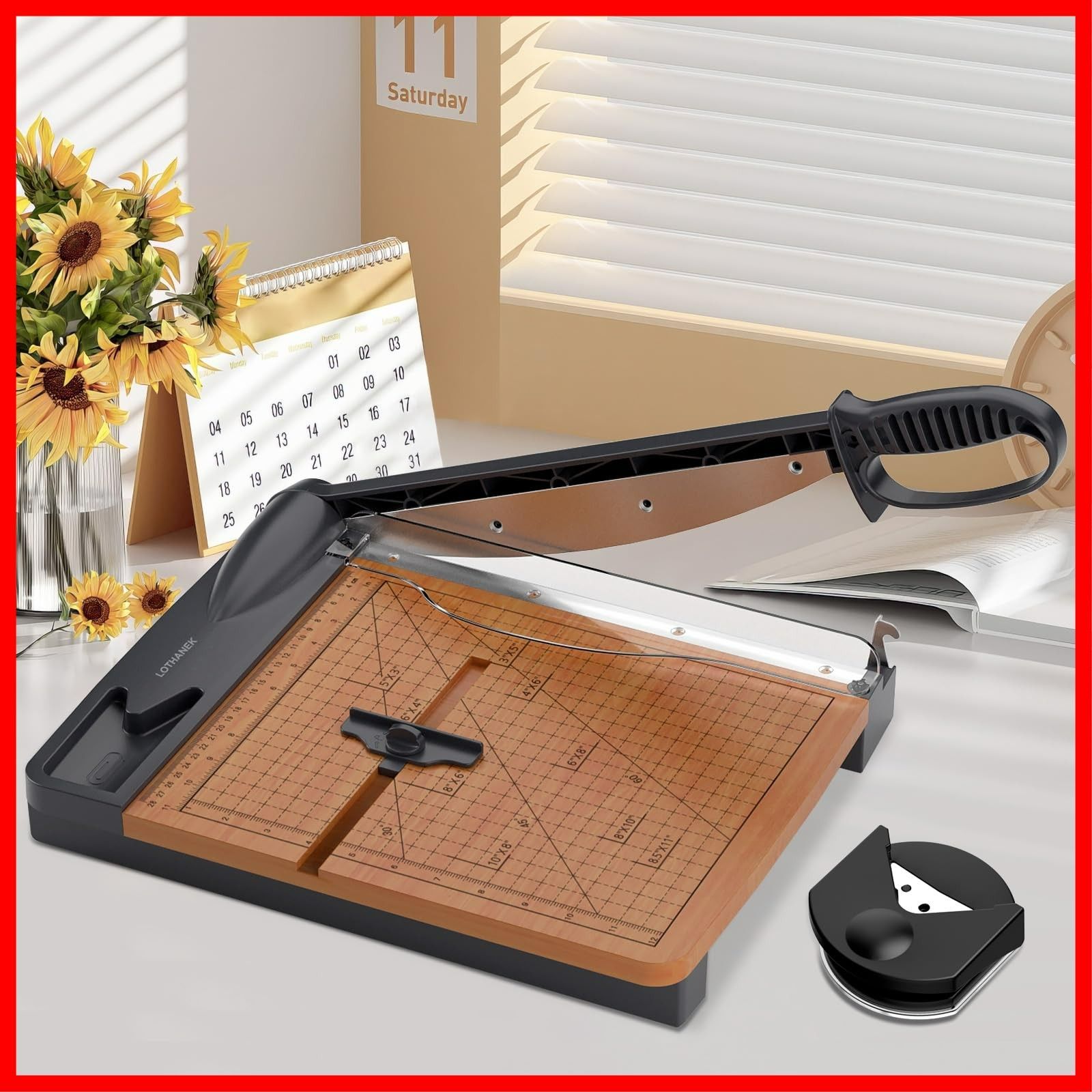 95.優雅な 紙 A4 B7 B6 紙切り A5 B5 対応 断裁機 対 LOTHANEK 紙カッター ペーパートリマー ペーパーカッター 30 枚裁断 裁断機 業務用 家庭用 木製 仕事用 写真 明朗な