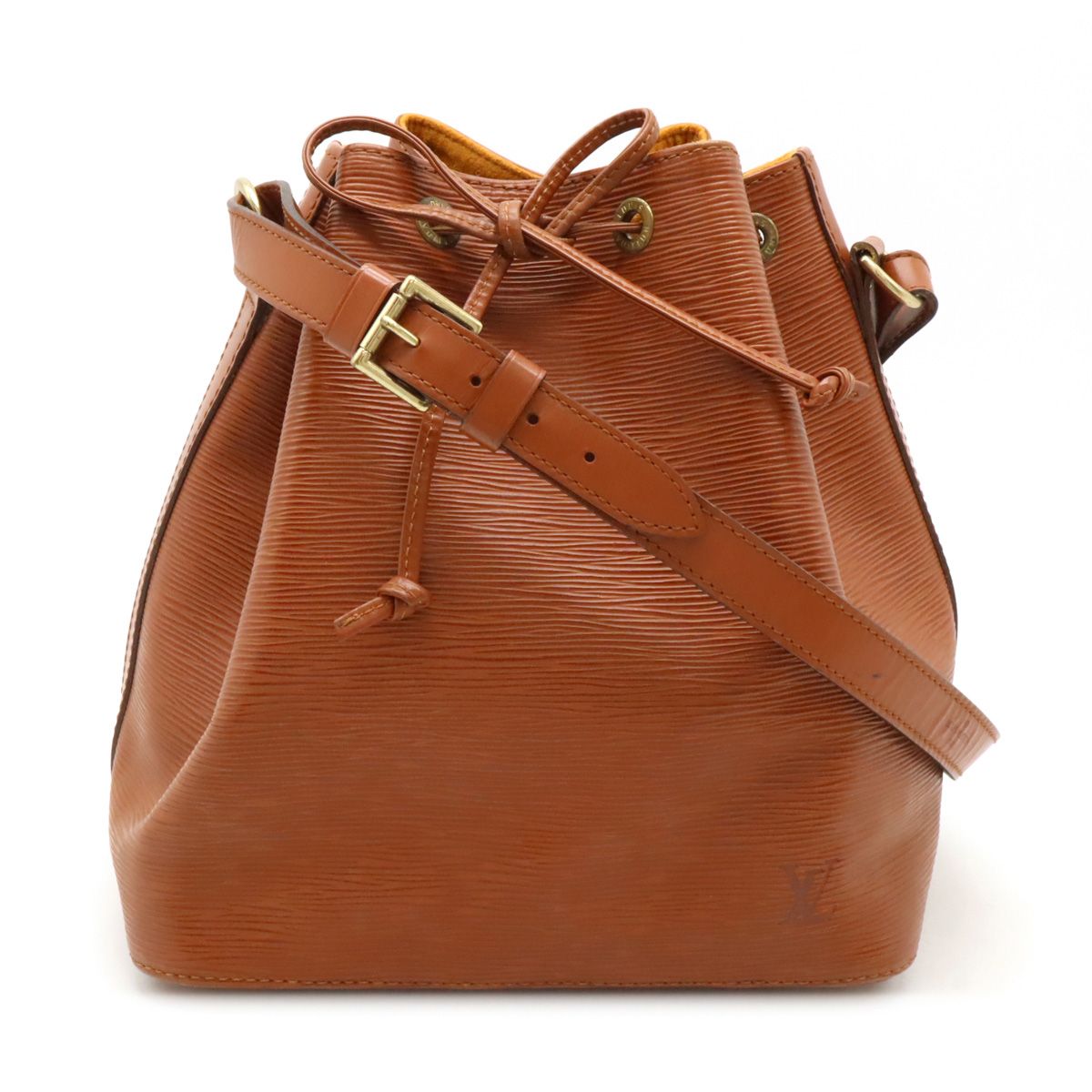 LOUIS VUITTON ルイ ヴィトン エピ プチノエ 巾着 ショルダーバッグ セミショルダー ワンショルダー 肩掛け レザー ケニアブラウン M44103