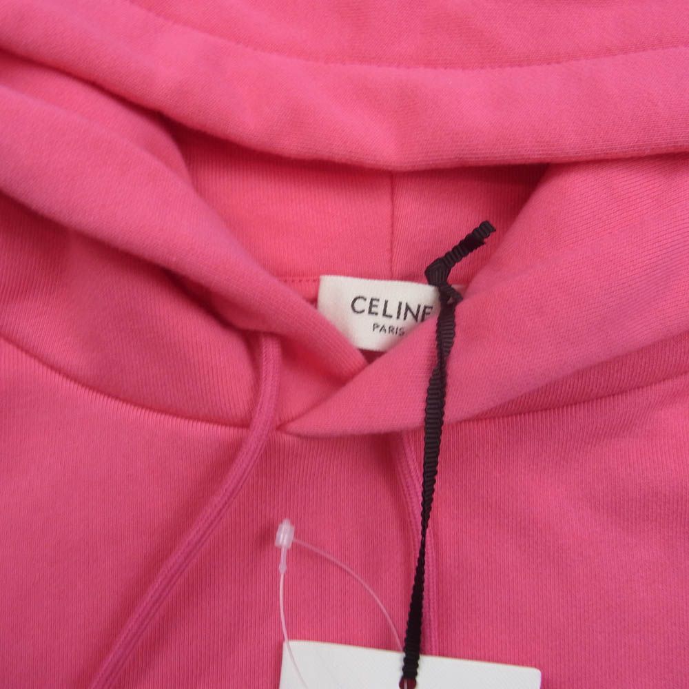 【美品】　セリーヌ　CELINE ロゴ刺繍ワンピース　ピンク CELINE セリーヌ 21SS 2Y499052H LOOSE HOODIE WHIT HOOD LOGO