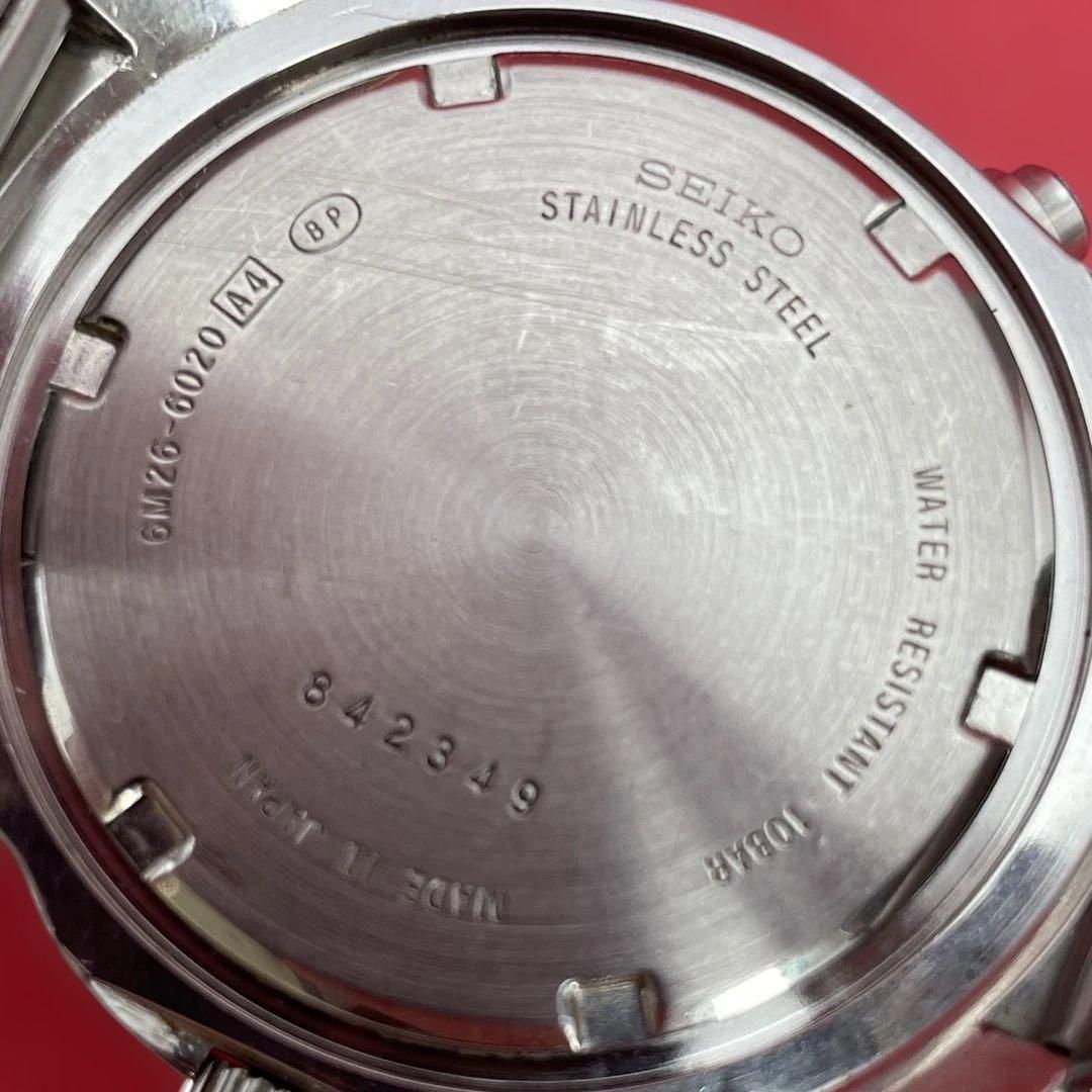 SEIKO SUSサス クロノグラフ 6M26-6020 黒文字盤 ダンシングハンズ 