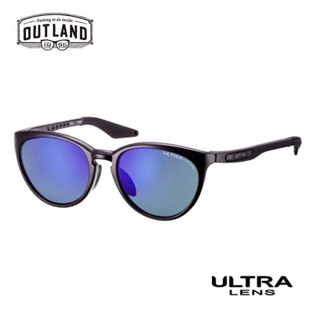 OUTLAND(アウトランド) サングラス COLCA マットブラック MBK 偏光ULライトグリーン 両面マルチコート OL-206 アウ