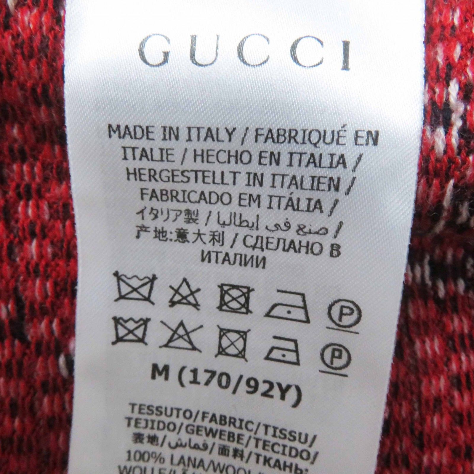 GUCCI - 極美品◎GUCCI グッチ 644779 ウール100％ GGジャガード 長袖 ニット カーディガン レッド ネイビー M イタリア製 正規品 レディース 極美品◎GUCCI グッチ 644779 ウール100％ GGジャガード 長袖