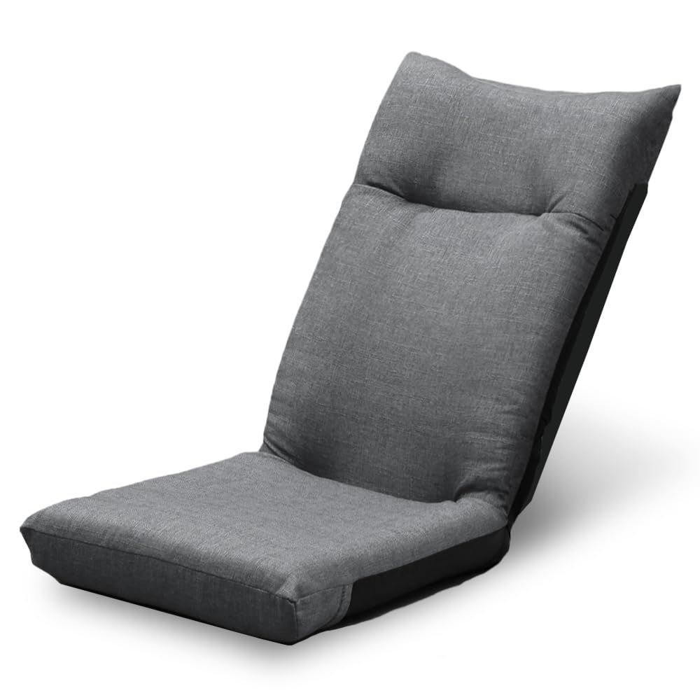 【人気商品】幅約46×奥行約58×高さ約68cm リクライニング チャコールグレー 座椅子 YC-601 PLAZA) アイリスプラザ(IRIS