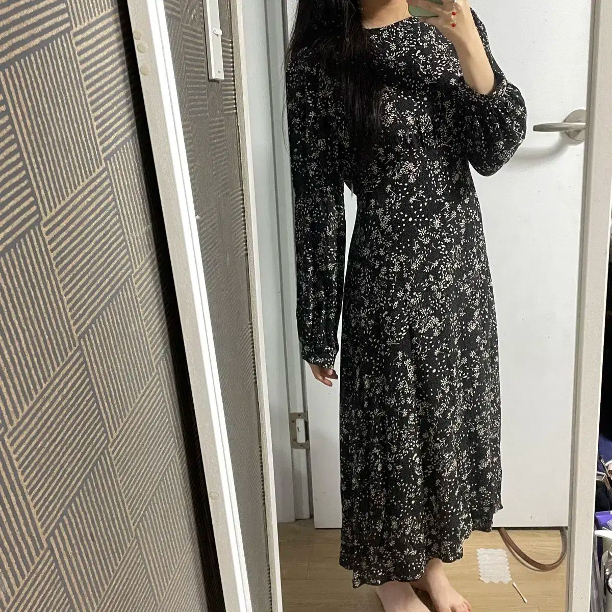 ハイクオリティ フラワー ロング丈ワンピース