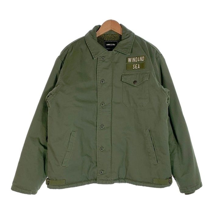WIND AND SEA ウィンダンシー 23AW A2 DECK JACKET ミリタリーデッキジャケット オリーブ WDS-O-MLY-24-Q1-JK-02 Size XL