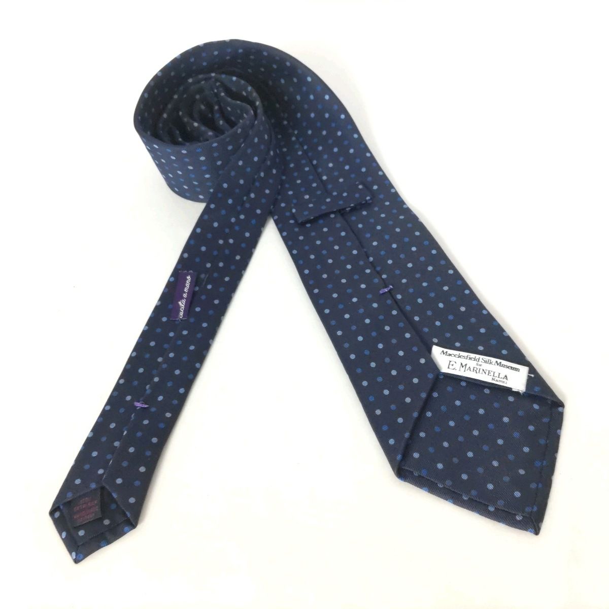 E. Marinella ダークブルー ネクタイ TIES】NEW ARRIVAL ダークネイビーソリッドタイ | E.Marinella