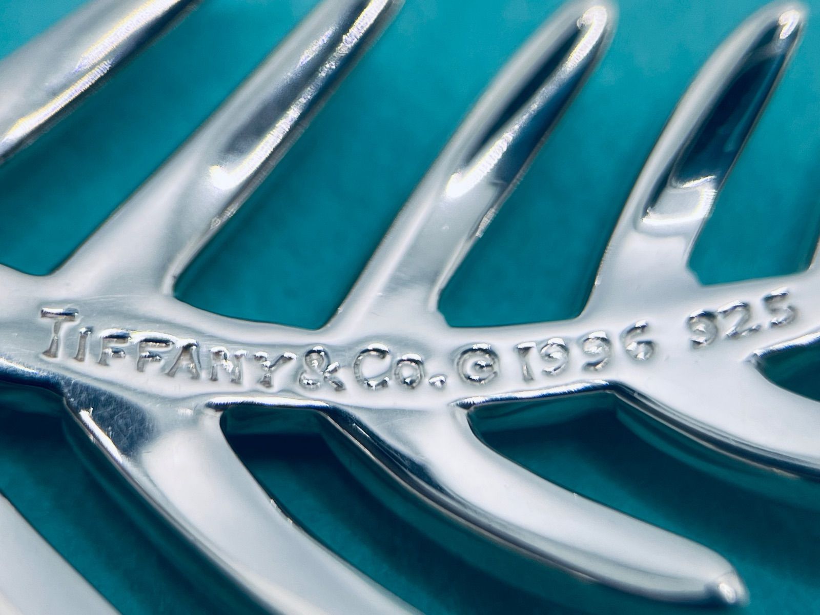 a090 Tiffany-Co. ヴィンテージ ティファニー リーフ 葉 1996 ブローチ シルバー 925