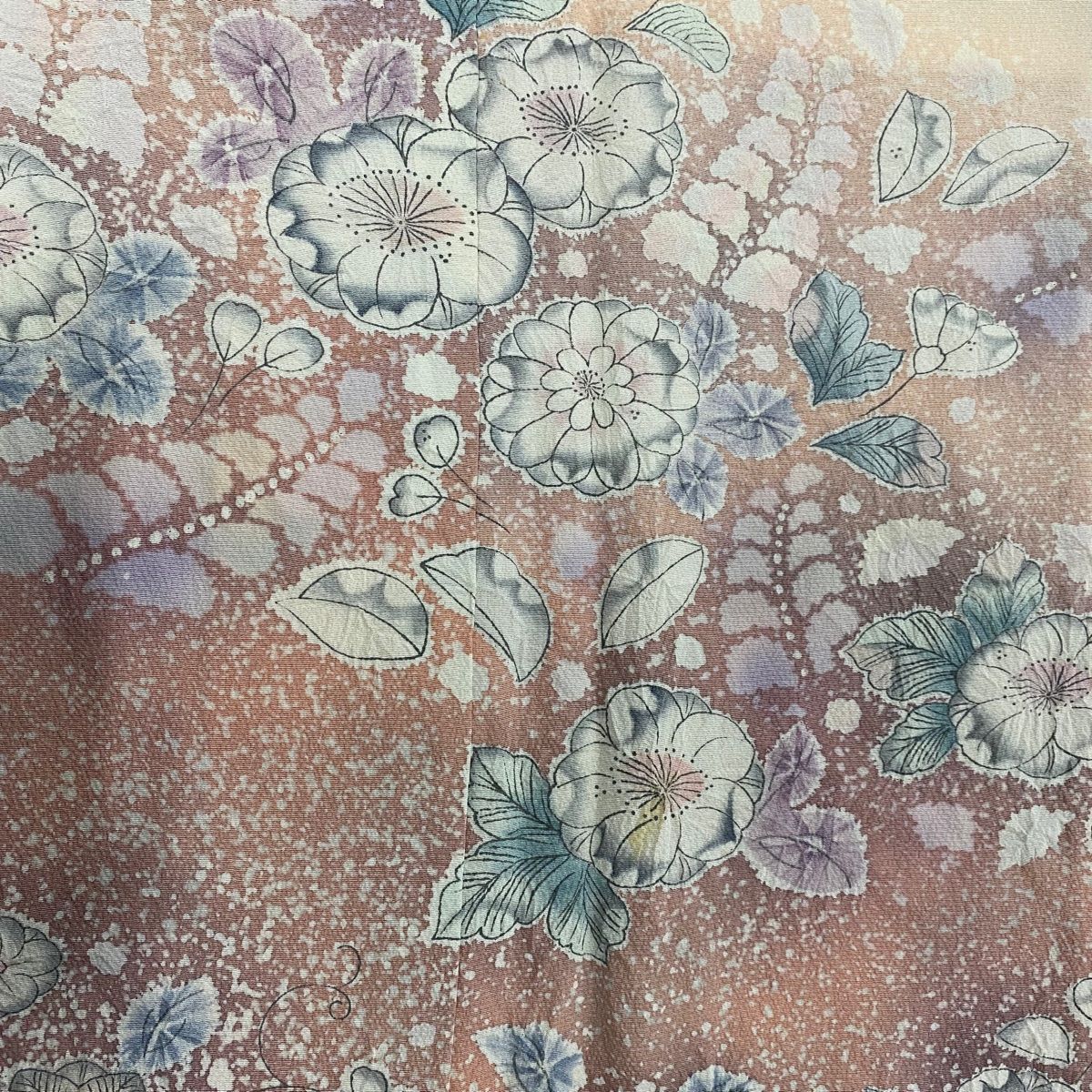 訪問着 身丈158cm 裄丈63.5cm S 袷 翠山工房 落款 辻ヶ花