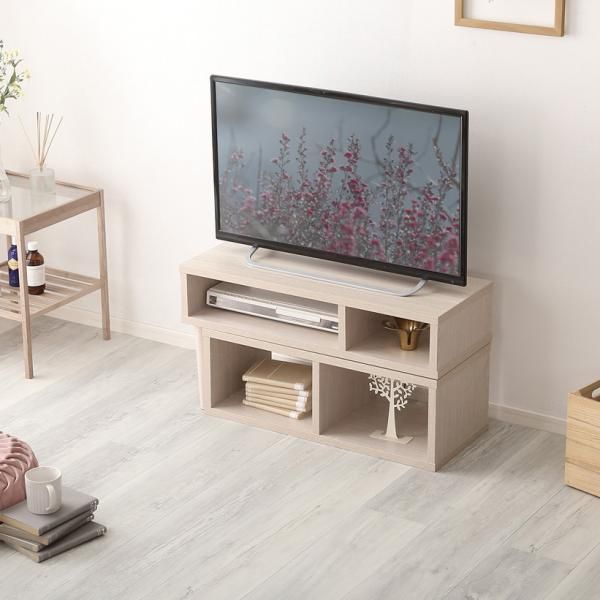 メルカリ最安値☆ 伸縮TVボード テレビ台 伸縮 変形 TV台 テレビボード TVボード ローボード 棚 収納