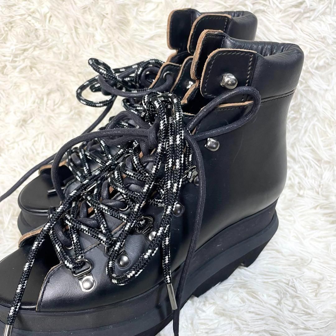 サカイ SACAI ブーツ レディース ブラック ハイカット 黒 厚底