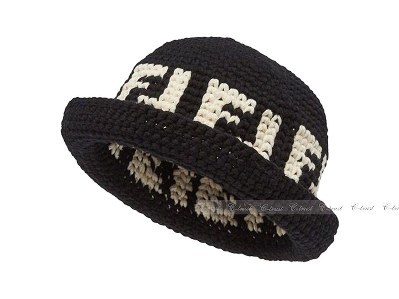 Fendi 黒 ニット帽 Made in Italy