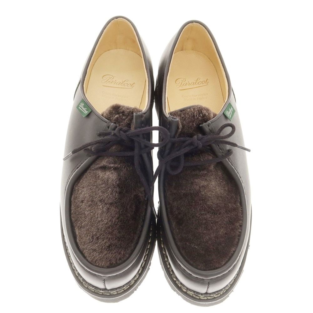 パラブーツ Paraboot MICHAEL ムートン チロリアンシューズ ブラック サイズ41 1 2 メンズ