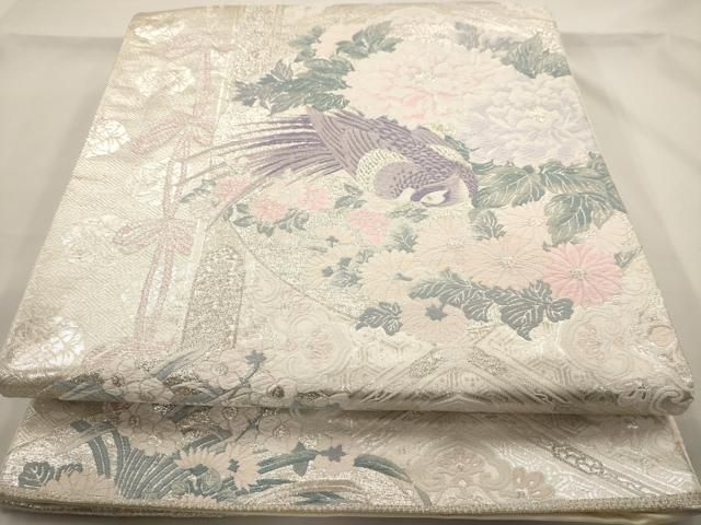 平和屋着物◎西陣 岡文織物謹製 六通柄袋帯 唐織 九百錦 花鳥文