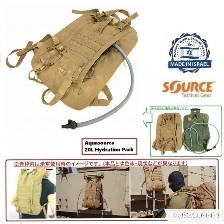 HOT，セール ◎数量限定【米軍放出品】SOURCE 大型ハイドレーションキャリア 20L給水バッグ ミリタリー リュック サバゲー 防災備蓄 (100) HG29BK-W#25 その他