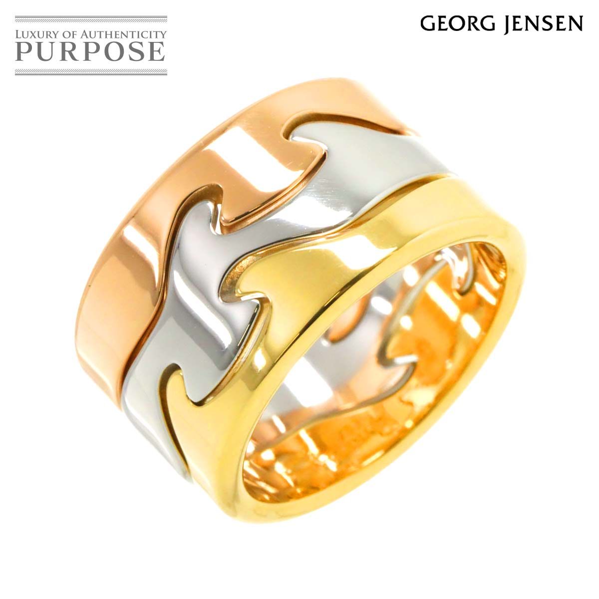 人気のファッションブランド！ ジェンセン ジョージ Georg K18 リング #50 フュージョン Jensen 指輪