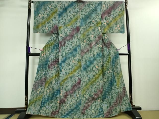 平和屋着物 上 菅原工房 菅原結作 漢方染紬 舞花文 DZAA9122kh5