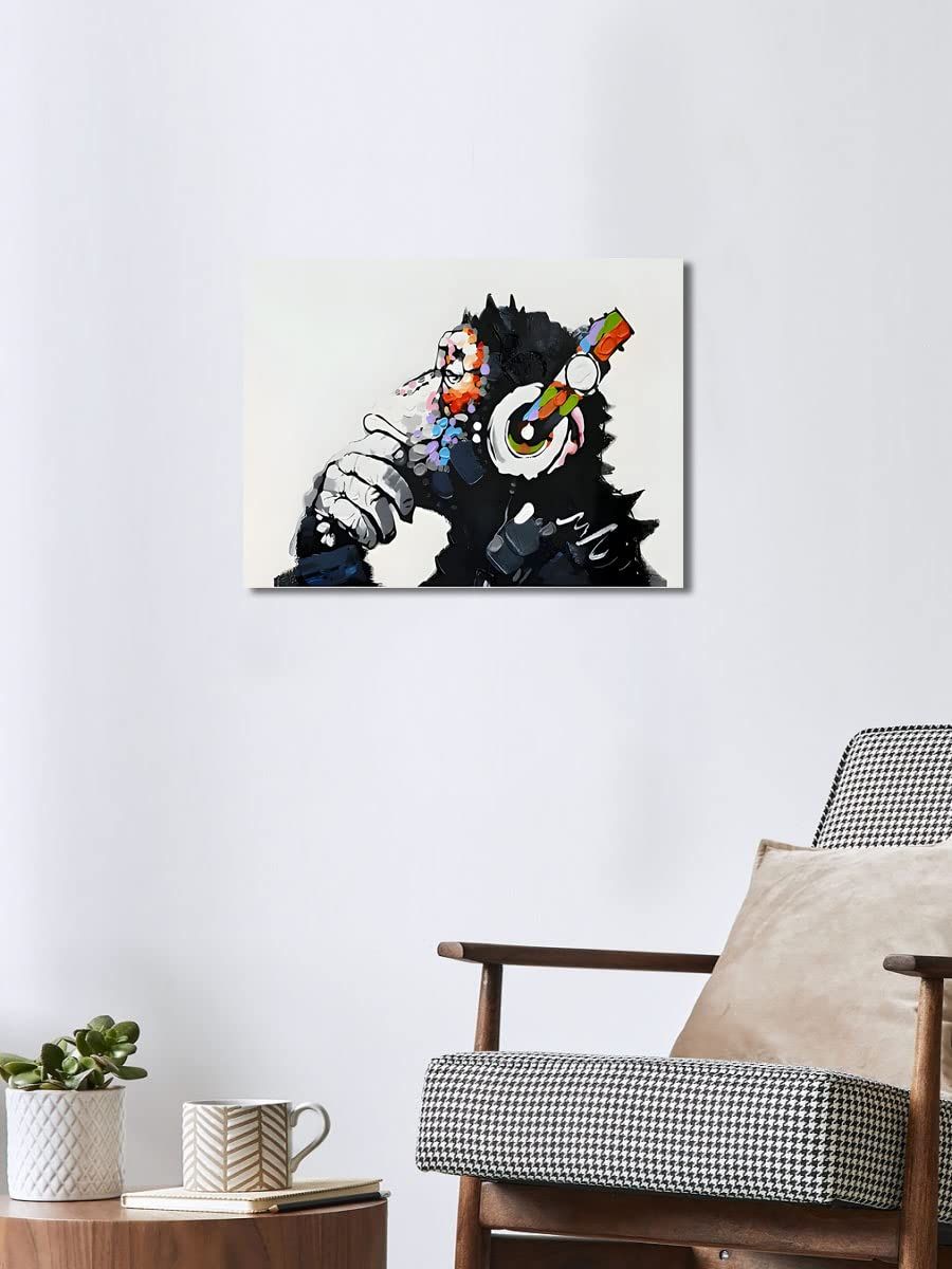 バンクシー アートパネル Banksy 3枚セット 飾り絵 ゴリラ ポスター