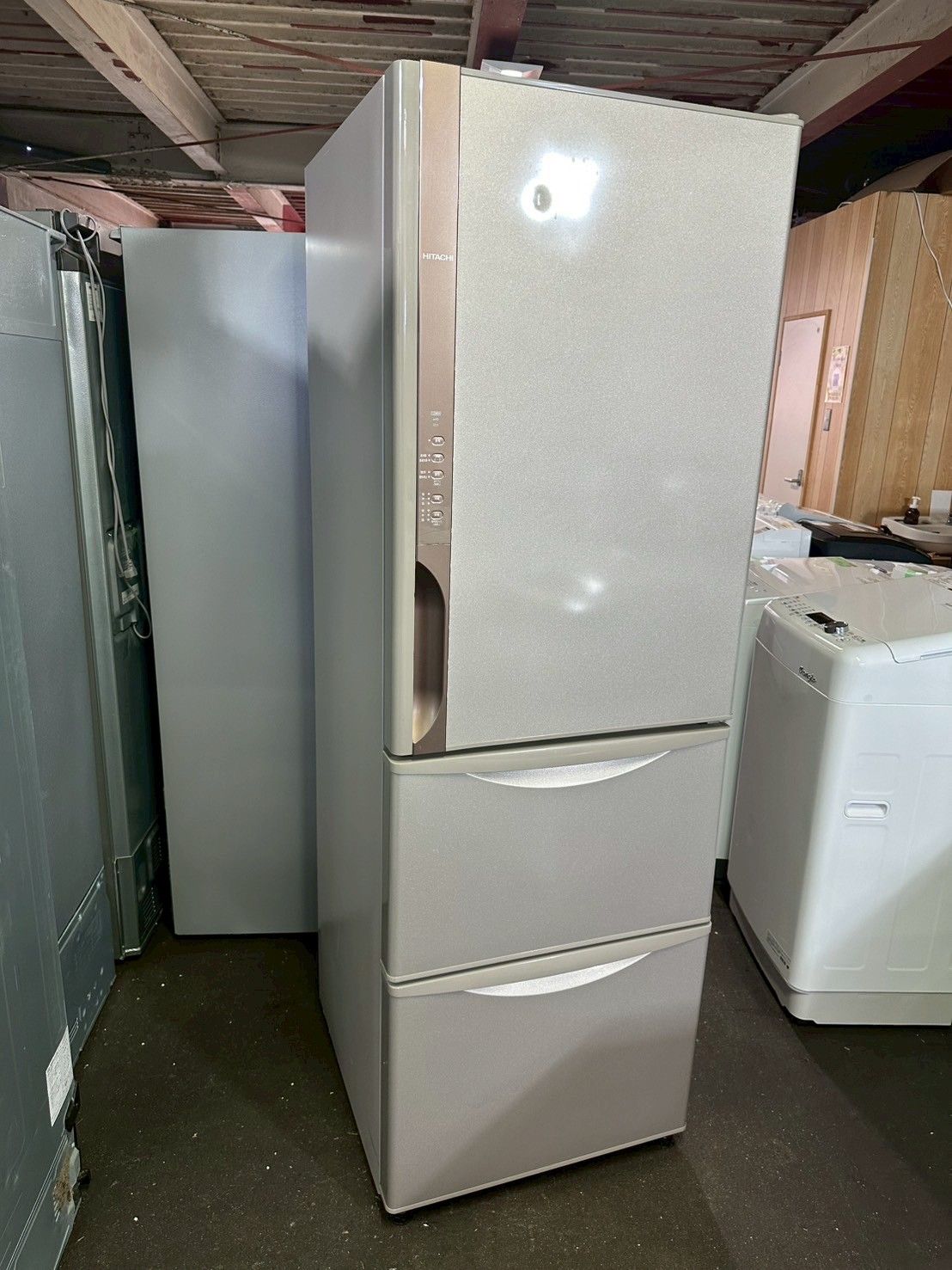 大阪送料無料☆3か月保障付き☆冷蔵庫☆日立☆3ドア☆2018年☆R-K380HV