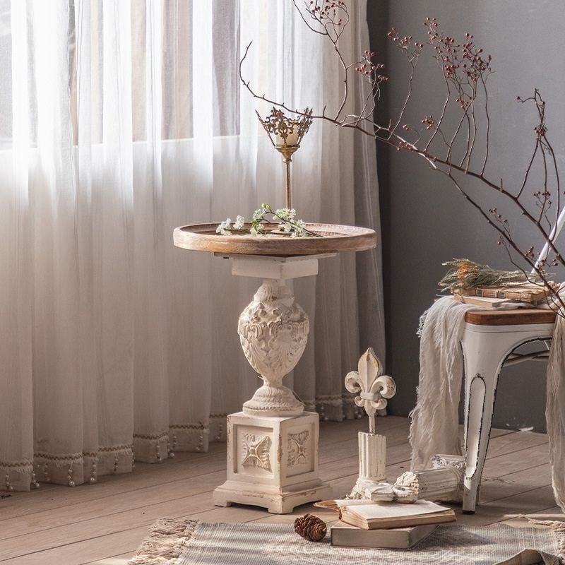 サイドテーブル　アンティーク調　インテリア　おしゃれ アンティーク ホーム＆キッチン MJKQ9 サイドテーブル 引き出し