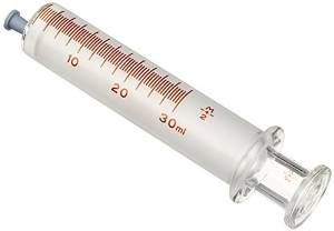 2営業日で発送 トップ 硝子注射筒 ルアー ガラス先 セット 30mL 00060 1箱 5セット入
