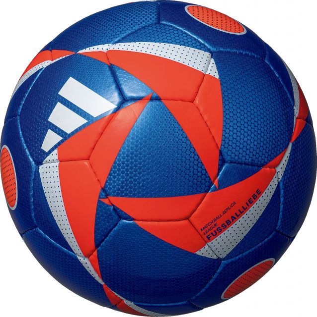 adidas(アディダス) AF594BR EURO24リーグ BLU／RED 5ゴウ フースバルリーベ リーグ 5号球 ボール フットボールブルー 中学生以上 検定球 ジュニア ユース UEFA EURO2024 レプリカ5号球 別色モデル