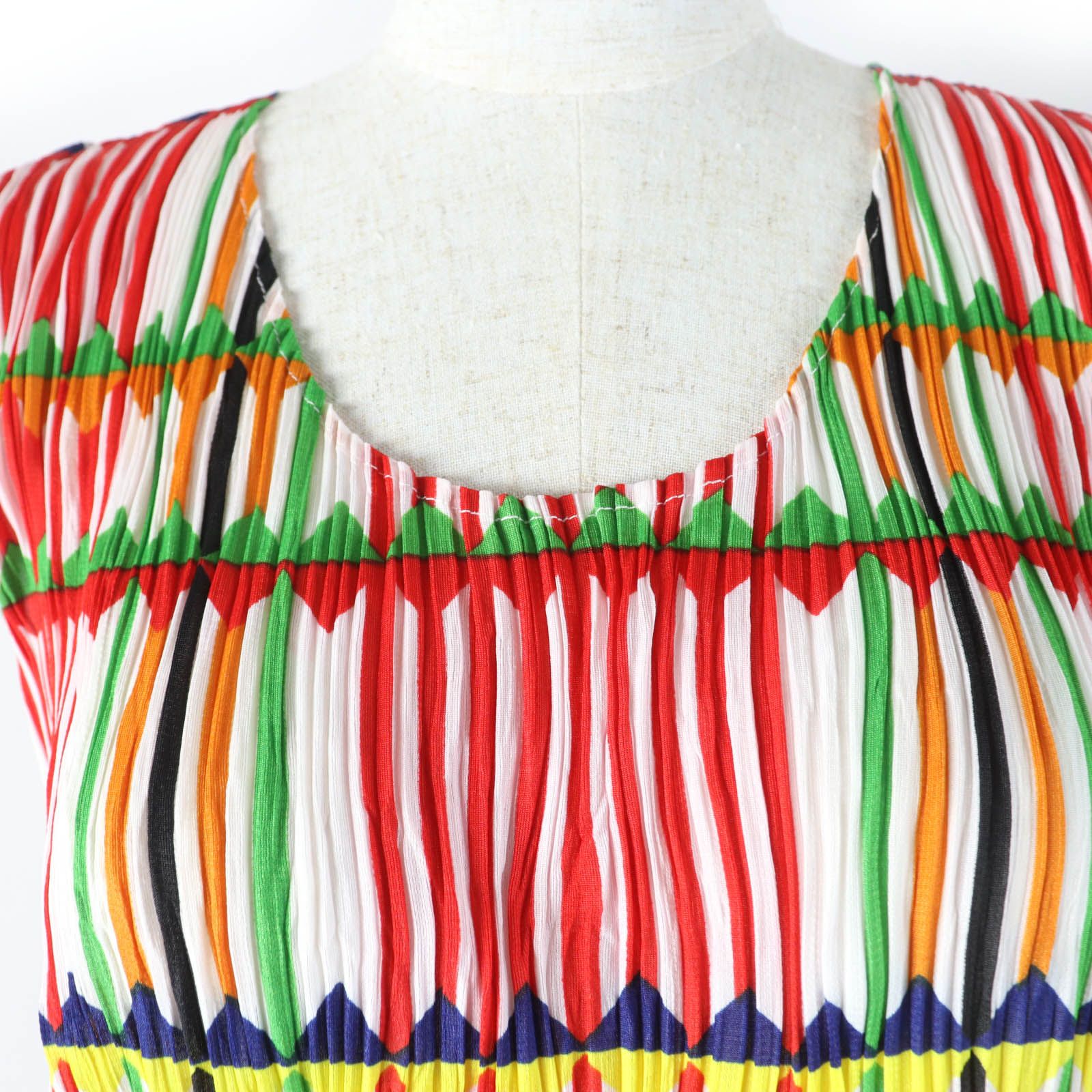 美品✨イッセイミヤケ ノースリーブワンピース カリフラワー ドット コットン 極美品☆PLEATS PLEASE プリーツプリーズ イッセイミヤケ PP22