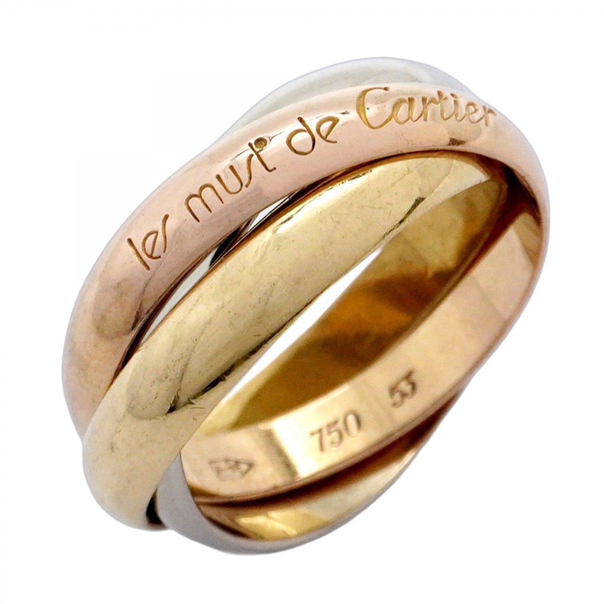 カルティエ CARTIER リング・指輪 トリニティリング SM K18（イエロー  