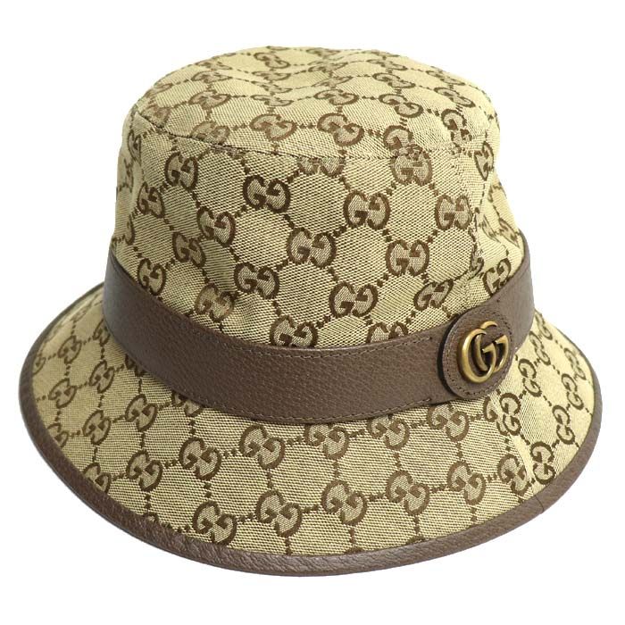 GUCCI グッチ GGキャンバス フェドラハット バケットハット ベージュ GUCCI グッチ ハット バケット フェドラ 帽子 GGキャンバス M 【公式通販】
