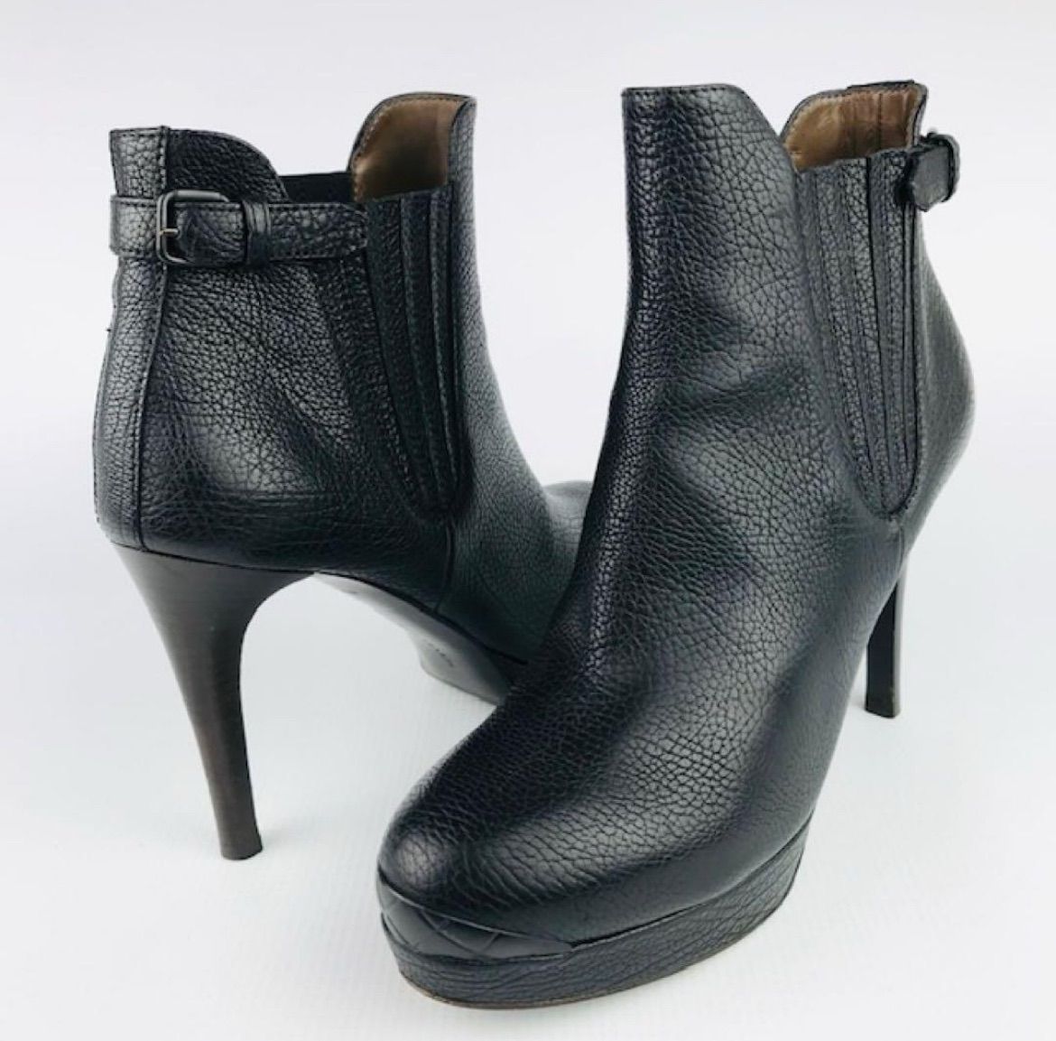 BOTTEGA VENETA ボッテガ ヴェネタ レディース レザー イントレチャートトゥ サイドゴア ショートブーツ ブーティ 36 イタリア製 レディースブーツ ブーツ 秋冬物 カジュアル ブラック 靴 WWW_SUPERTOOLSSHOP_NL