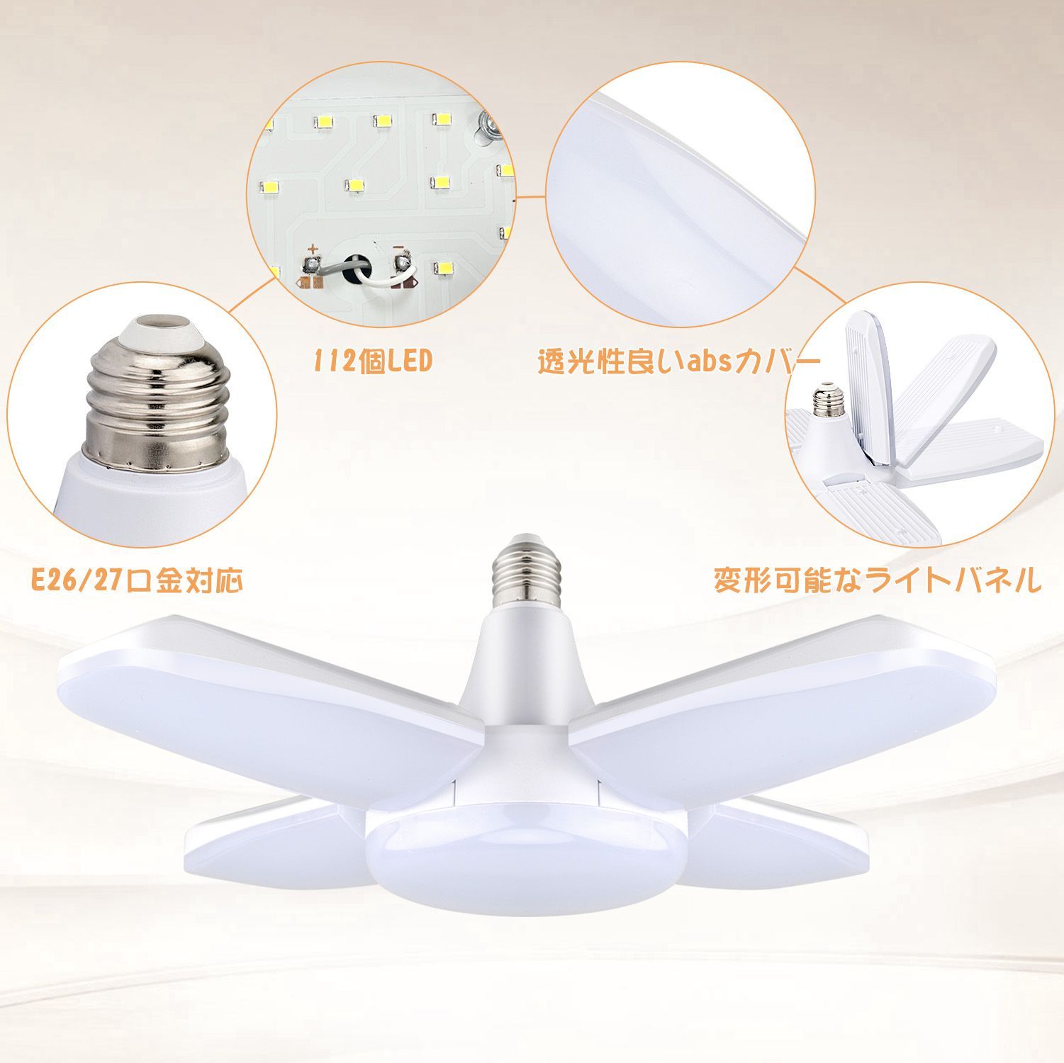 LEDガレージライト 60W ペンダントライト シーリングライト5灯式