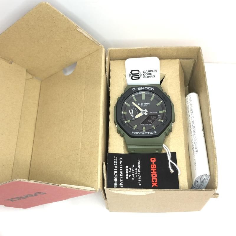 中古】G-SHOCK GA-2110SU-3AJF CASIO Gショック カーキ[66
