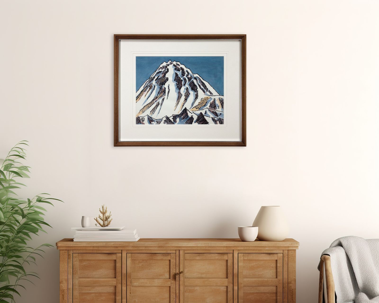 坂本直行 「四月のラウス岳」 水彩画 絵画 坂本直行 「四月のラウス岳」 水彩画 絵画 - メルカリ