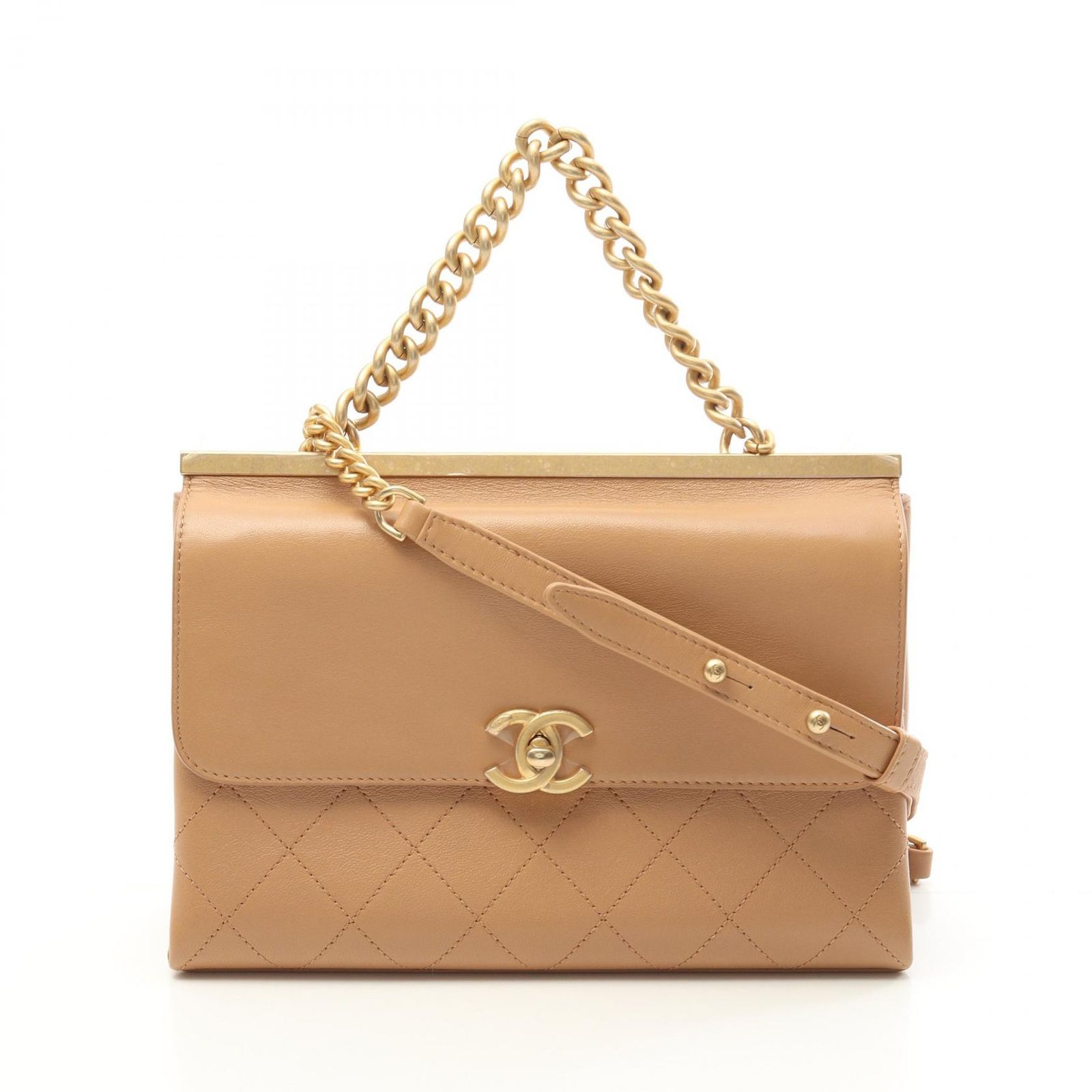 シャネル CHANEL ショルダーバッグ マトラッセ A57086 ベージュ