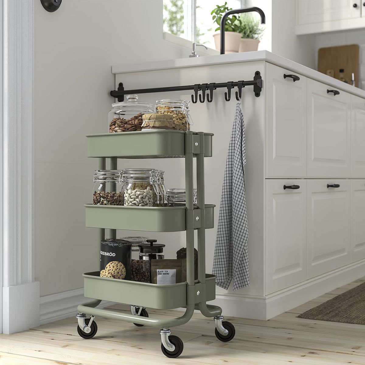 リ*キ様 未開封新品 ＩＫＥＡ/イケア キッチンワゴン ロースコグ ライトピンク IKEA - 【未開封】RASKOG ロースコグ ワゴン, ライトピンクの