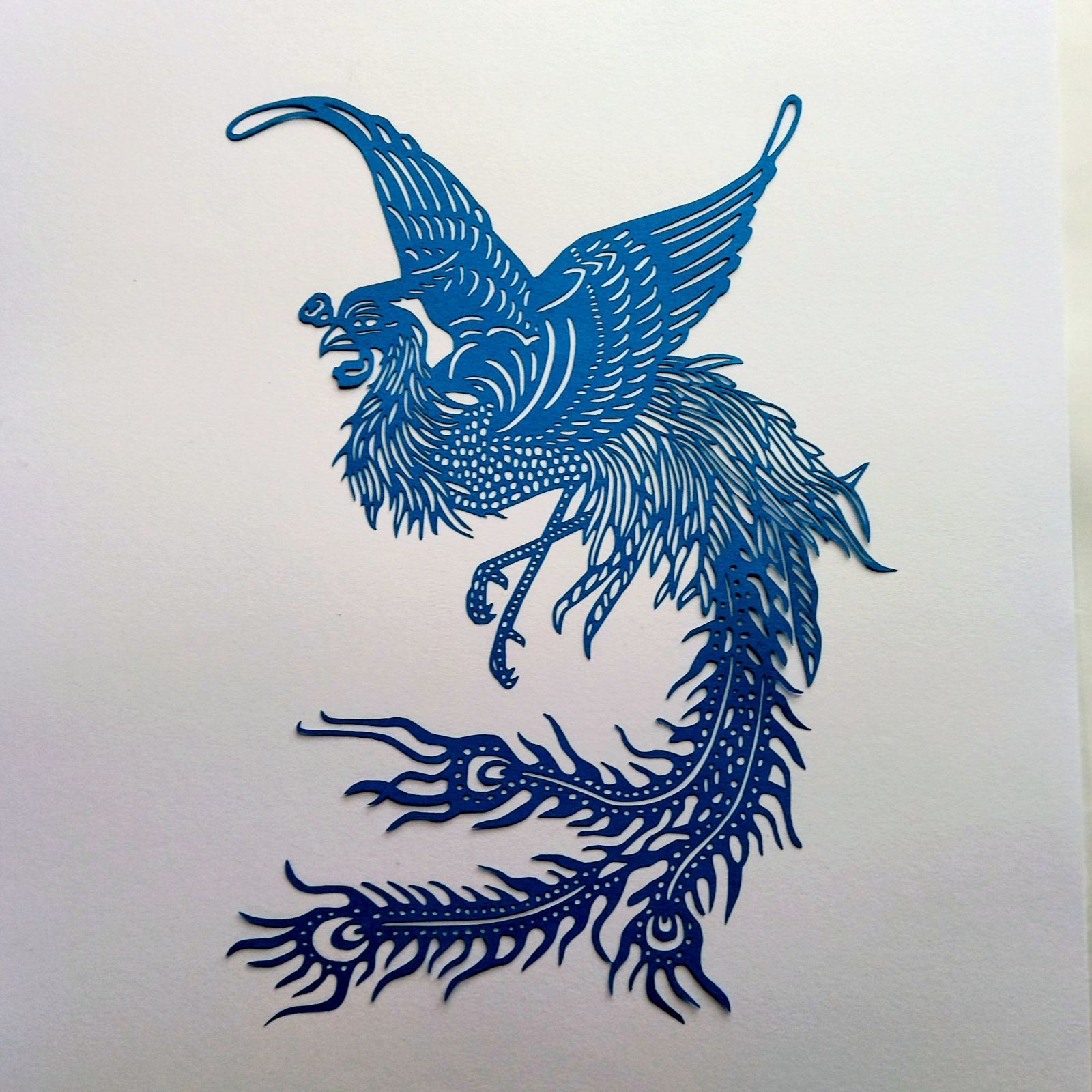 切り絵 鳳凰 切り絵のみ - メルカリ