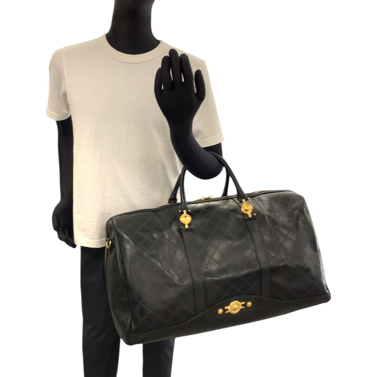 美品 VERSACE ヴェルサーチ ヴィンテージ サンバースト ブラック