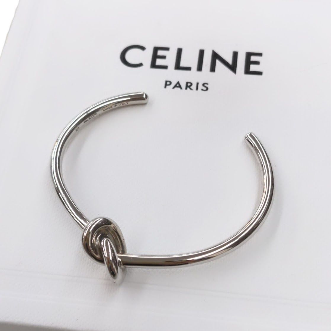本格派ま！ CELINE セリーヌ ノットエクストラシンブレスレット バングル アクセサリー