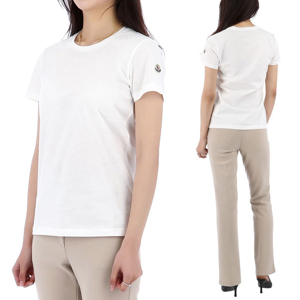 L37 MONCLER モンクレール 8C73200 V8058 ホワイト Tシャツ ロゴ