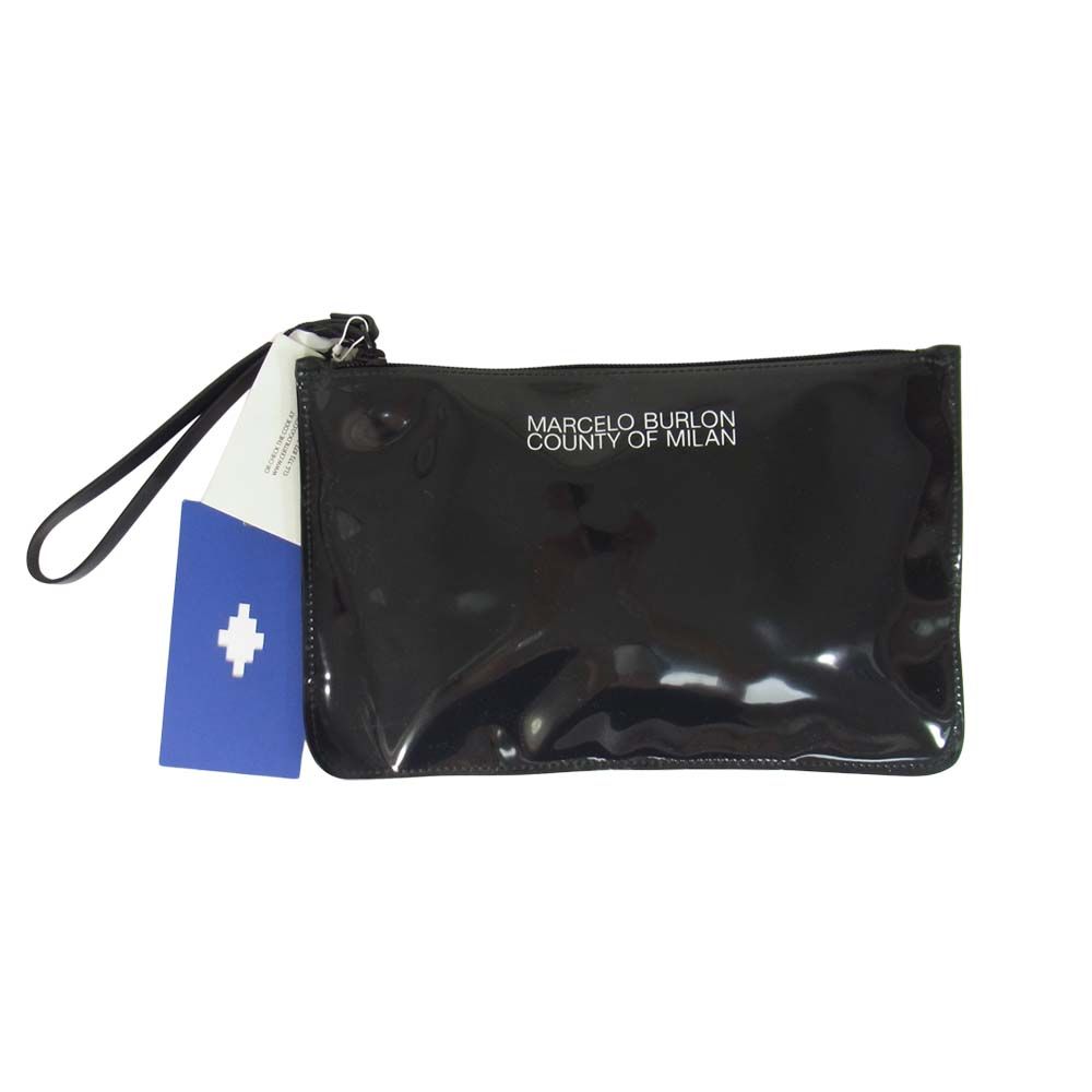 マルセロ・バーロン MARCELO BURLON LOGO PVC POCHETTE ロゴ クラッチバッグ ブラック系【中古】 - メルカリ