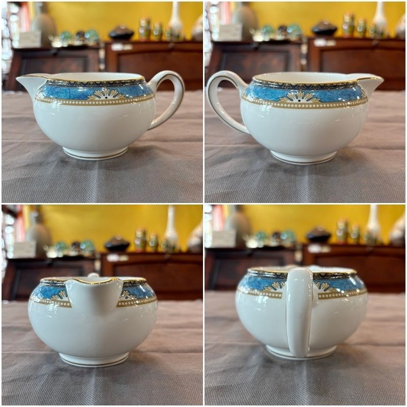 ウェッジウッド カーゾン シュガーポット ＆クリーマー ＆ プレート 3